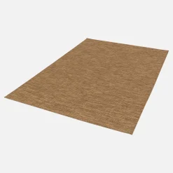 Jute-effect indoor/outdoor rug in caramel
