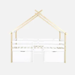 Kid's bed 90 x 190 cm pine wood slatted base included and 2 drawers