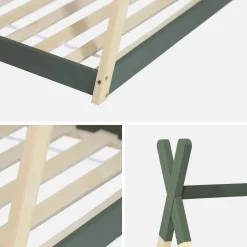 Kid's teepee bed 90 x 190cm natural pine slatted base included
