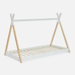 Kid's teepee bed 90 x 190cm natural pine slatted base included