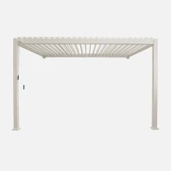 Lean to pergola with louvered roof aluminium 4 x 3m