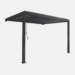 Lean to pergola with louvered roof aluminium 4 x 3m