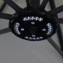 LED light for centre pole and cantilever parasols