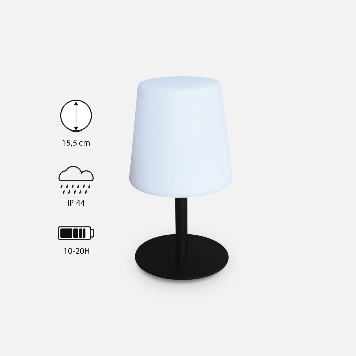 LED table lamp indoor/outdoor 16cm (set of 2)