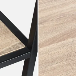 6-level industrial bookshelf in metal and wooden effect