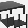 3-level industrial metal shelving unit
