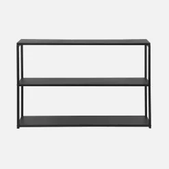 3-level industrial metal shelving unit