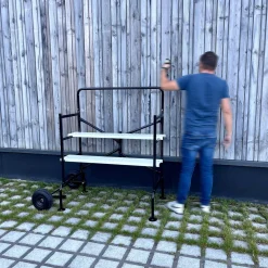 2-level shelf scaffolding with wheels