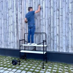 2-level shelf scaffolding with wheels