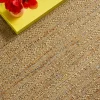 Light jute-effect interior/exterior carpet with coloured accents