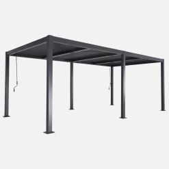 Louvered pergola aluminium and steel 6 x 3m
