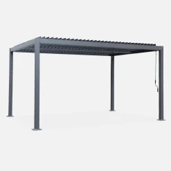 Louvered pergola aluminium and steel 4 x 3m