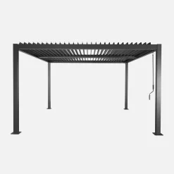Louvered pergola aluminium and steel 3.6 x 3.6m
