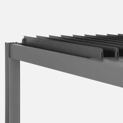 Louvered pergola aluminium and steel 3.6 x 3.6m