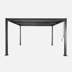 Louvered pergola aluminium and steel 3.6 x 3.6m