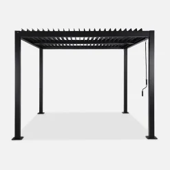 Louvered pergola aluminium and steel 3 x 3m