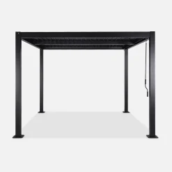 Louvered pergola aluminium and steel 3 x 3m