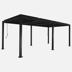 Louvered pergola aluminium and steel 6 x 3m