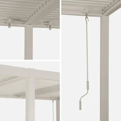 Louvered pergola aluminium and steel 6 x 3m
