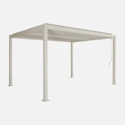 Louvered pergola aluminium and steel 4 x 3m