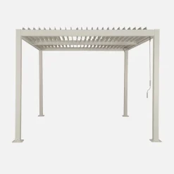 Louvered pergola aluminium and steel 3 x 3m