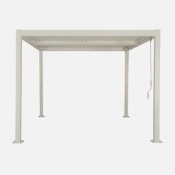 Louvered pergola aluminium and steel 3 x 3m