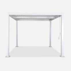 Louvered pergola aluminium and steel 3 x 3m