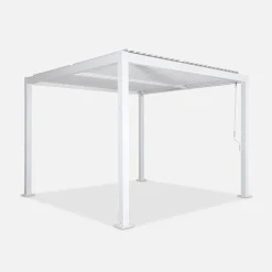 Louvered pergola aluminium and steel 3 x 3m