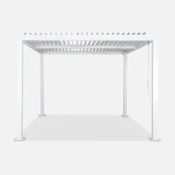 Louvered pergola aluminium and steel 3 x 3m
