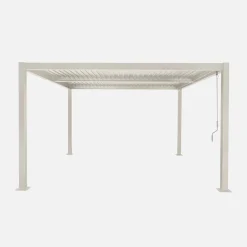Louvered pergola aluminium and steel 3.6 x 3.6m
