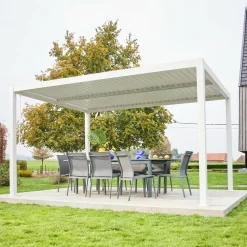 Louvered pergola aluminium and steel 4 x 3m