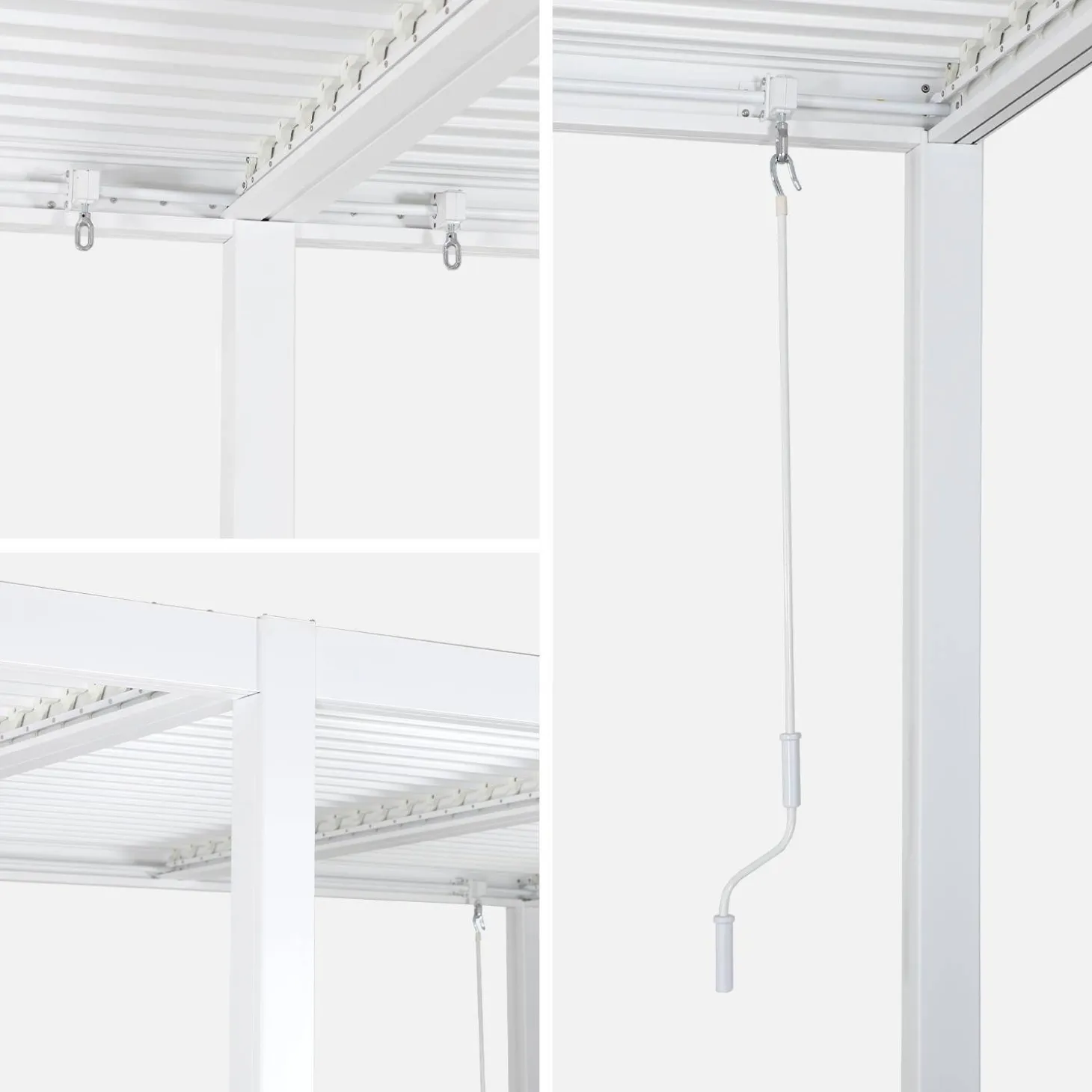 Louvered pergola aluminium and steel 6 x 3m