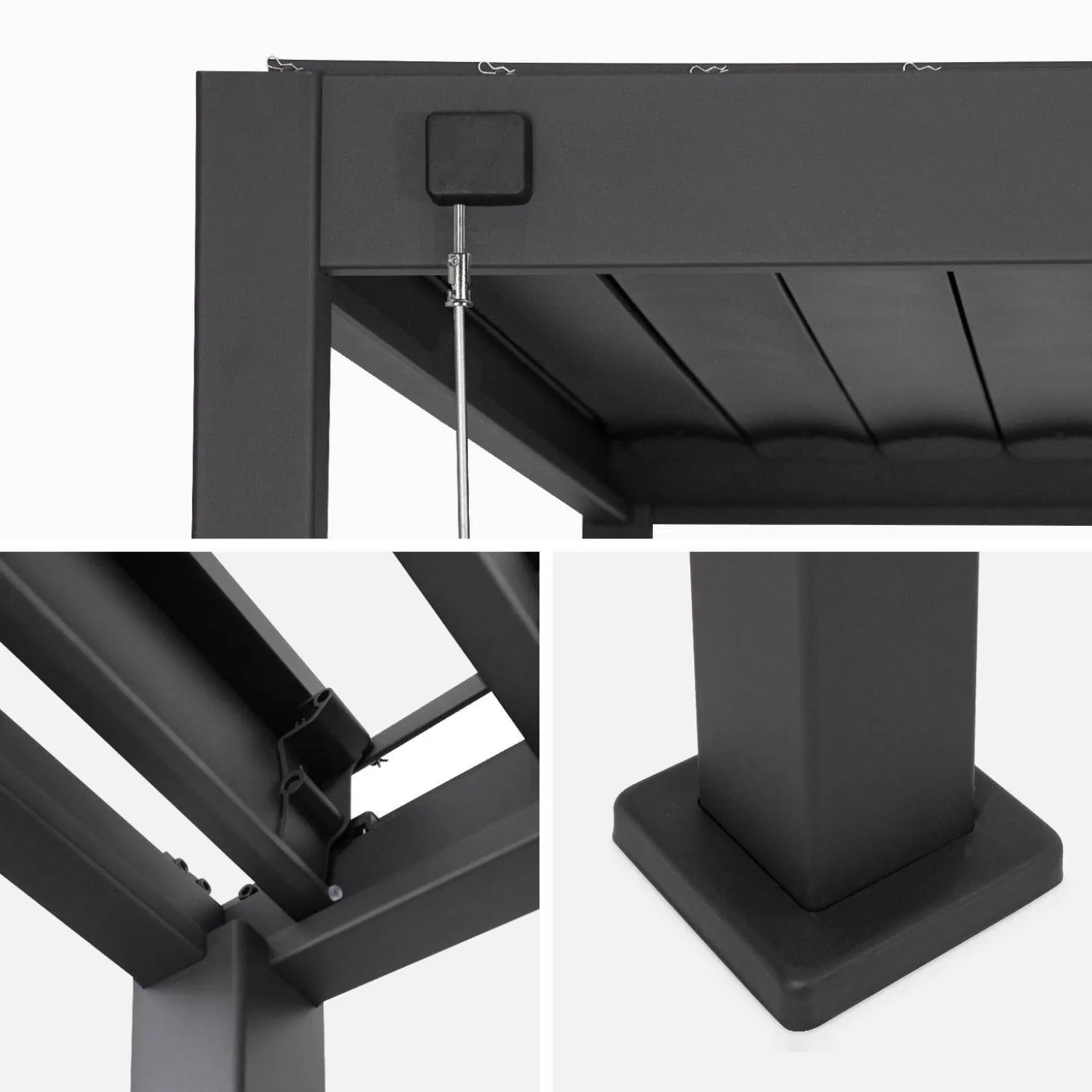 Louvered pergola aluminium 4 x 3m and 3 130cm louver panels