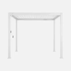 Louvered pergola aluminium 3 x 3m V2 and 3 100cm louver panels
