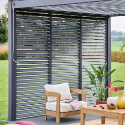 Louvered pergola aluminium 4 x 3m and 3 100cm louver panels
