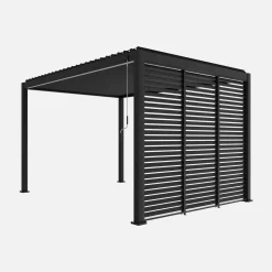 Louvered pergola aluminium 4 x 3m and 3 100cm louver panels