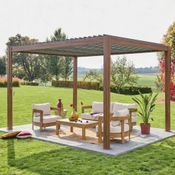 Louvered pergola aluminium 4 x 3m