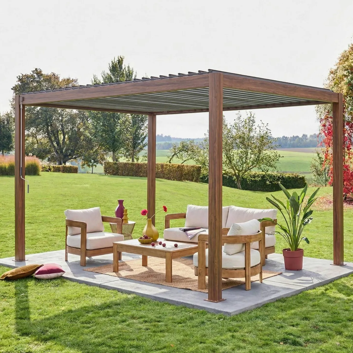 Louvered pergola aluminium 4 x 3m