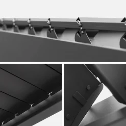 Louvered pergola aluminium 3 x 3m V2