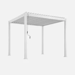 Louvered pergola aluminium 3 x 3m V2