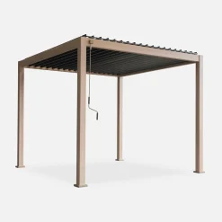 Louvered pergola aluminium 3 x 3m V2