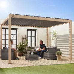 Louvered pergola aluminium 4 x 3m