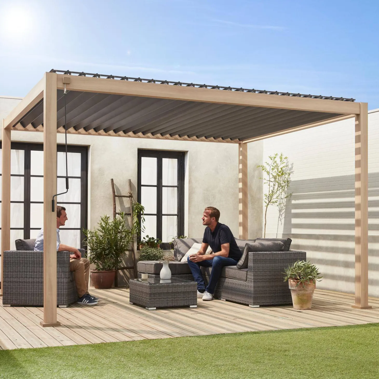 Louvered pergola aluminium 4 x 3m