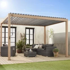 Louvered pergola aluminium 4 x 3m