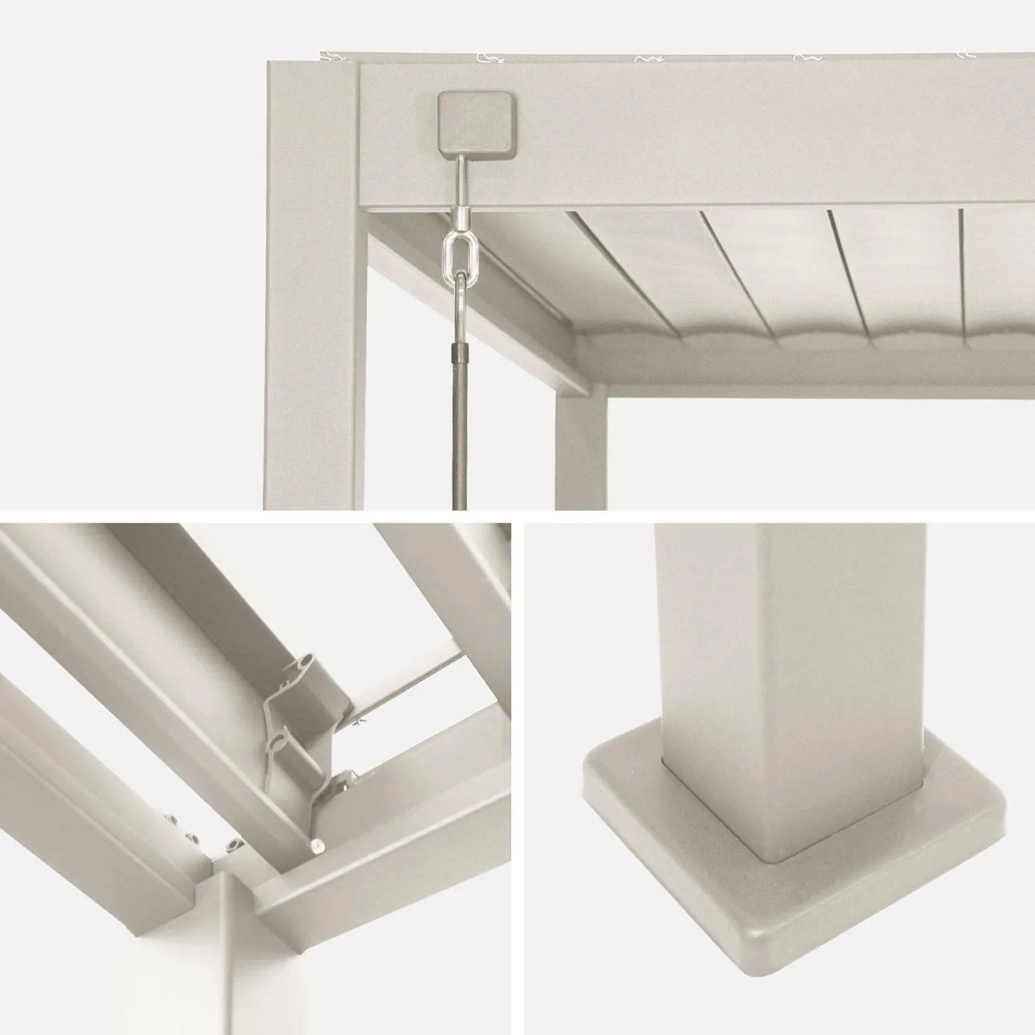 Louvered pergola aluminium 6x3m
