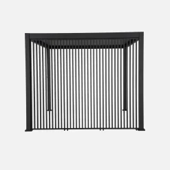 Louvered pergola aluminium 4 x 3m + 3 130cm vertical louver panels