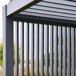 Louvered pergola aluminium 4 x 3m + 3 100cm vertical louver panels