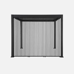 Louvered pergola aluminium 4 x 3m + 3 100cm vertical louver panels