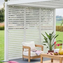Louvered pergola aluminium 4 x 3m and 3 100cm louver panels