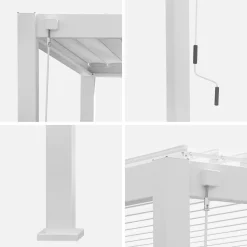 Louvered pergola aluminium 4 x 3m and 3 100cm louver panels